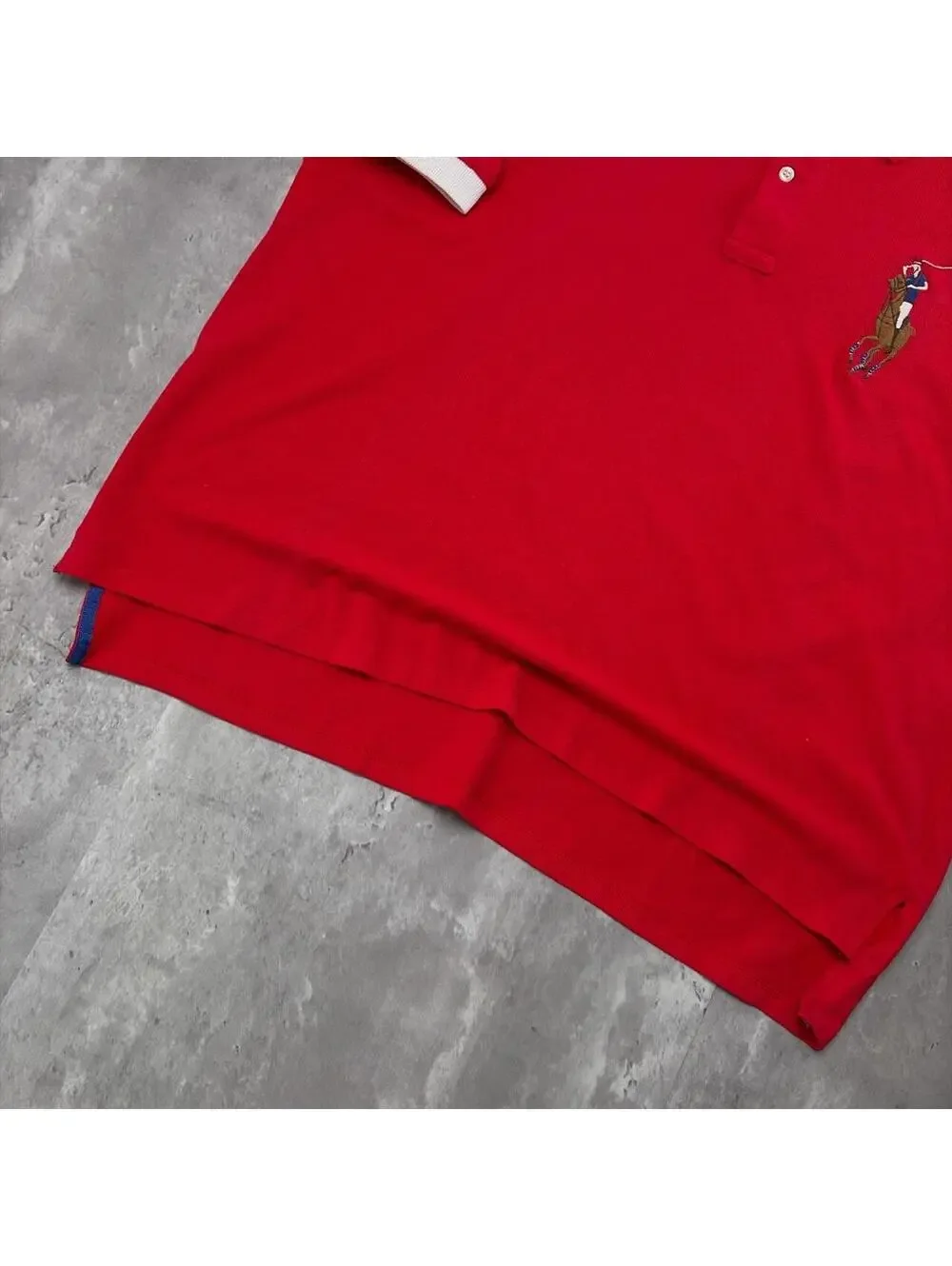Vintage Red Polo Ralph Lauren Big Pony Polo Shirt